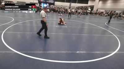 106 lbs Champ. Rd Of 128 - Cooper Clarke, Patton Trained WC vs Jorrdan Salazar, Steel City Reloaded Wrestling Club