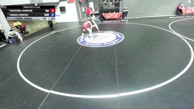 135 lbs Cons. Semis - Kaelena Ahrens, Vacaville Wrestling Club vs Sarai Cortez, Gilroy High School Wrestling