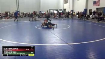 133 lbs Champ. Round 1 - Luis Hernandez, Ithaca College vs Patrick Snoke, Pennsylvania College Of Technology