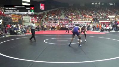 126 lbs Quarterfinal - Trenton Frank, Scott Community Hs vs Storm Rieck, Girard Hs