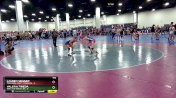 100 lbs Round 5 (8 Team) - Lauren Siegner, Team Iowa Crazy Coconuts vs Valeria Pineda, Iron Lion Wrestling