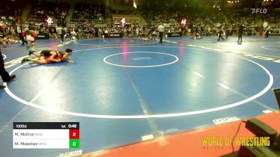 130 lbs Round Of 32 - Marcos Maestas, NM Beast vs Mario Santana Molina, Wesley Wrestling Club