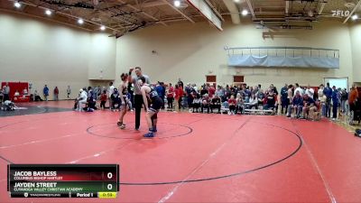 150 lbs Cons. Round 2 - Jacob Bayless, Columbus Bishop Hartley vs Jayden Street, Cuyahoga Valley Christian Academy