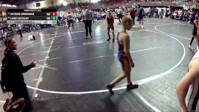 80 lbs Cons. Round 2 - Jaxson Edmonds, Trojan Wrestling Club vs Lane LeColst, The Best Wrestler