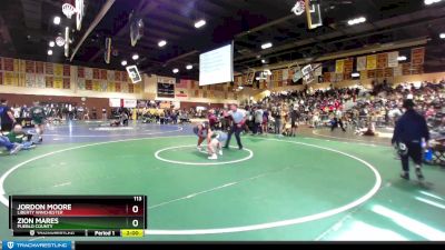 113 lbs Champ. Round 2 - Jordon Moore, Liberty Winchester vs Zion Mares, Pueblo County