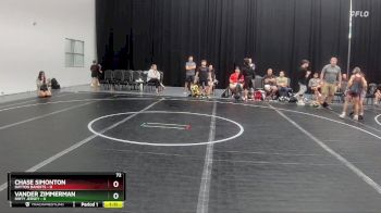 72 lbs Round 5 (8 Team) - Vander Zimmerman, Dirty Jersey vs Chase Simonton, Dayton Bandits