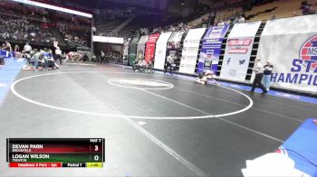 190 Class 1 lbs Quarterfinal - Devan Parn, Brookfield vs Logan Wilson, Trenton