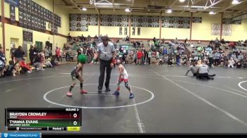 44 lbs Round 2 - Tyanna Evans, Orchard South vs Brayden Crowley, Spazz