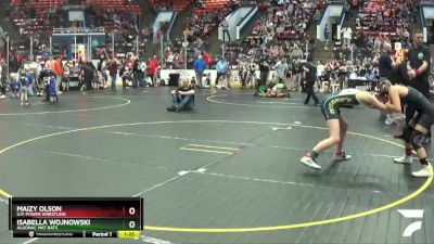 110 lbs Cons. Round 4 - Isabella Wojnowski, Algonac Mat Rats vs Maizy Olson, U.P. Power Wrestling