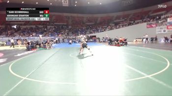 3A Boys 132 lbs Champ. Round 1 - Sam Schmidgall, Santiam Christian Boys vs Adonijah Stanton, Willamina Boys