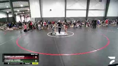 90 lbs Cons. Round 1 - Esabellah Warnken, Team Scorpion Wrestling Club vs Chanesia Harris, Punisher Wrestling Company