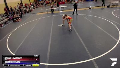 97 lbs Quarterfinal - Brodie Lawrence, MN vs Colton Schultz, IL