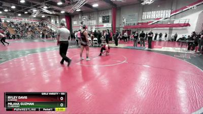 155 lbs Champ. Round 2 - Milana Guzman, Claremont vs Ryley Davis, Elsinore