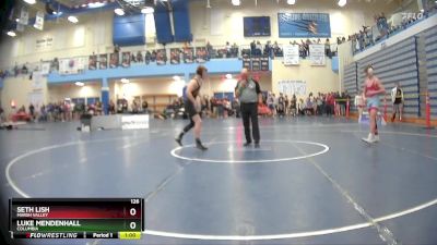 126 lbs Cons. Round 3 - Seth Lish, Marsh Valley vs Luke Mendenhall, Columbia