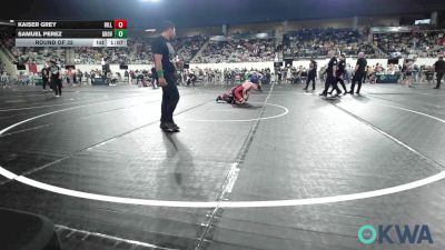 132 lbs Round Of 32 - Kaiser Grey, Hilldale Youth Wrestling Club vs Samuel Perez, Grove Takedown Club