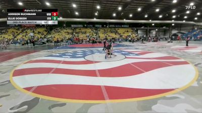 82 lbs 3rd Place Match - Ellie Dobesh, Hanson Youth Wrestling vs Addison Buchmann, Westside Raider Wrestling