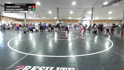 158 lbs 3rd Place - Kiara Davidson, Johnson City vs Giavonna Chapman, West Wyoming