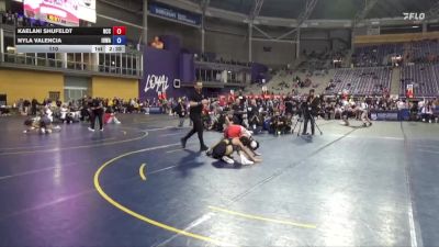 110 lbs Semis & 3rd Wb (16 Team) - Nyla Valencia, Iowa vs Kaelani Shufeldt, North Central College