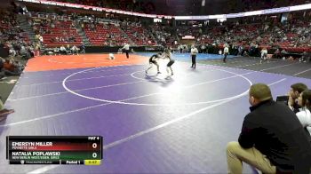 Girls 138 lbs Cons. Round 1 - Emersyn Miller, Poynette Girls vs Natalia Poplawski, New Berlin West/Eisen. Girls