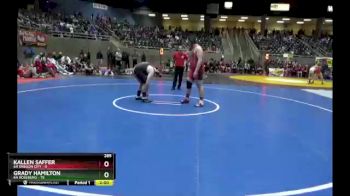 285 lbs Quarterfinals (8 Team) - Kallen Saffer, 6A Oregon City vs Grady Hamilton, 6A Roseburg