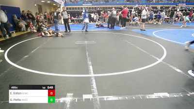 49 lbs Semifinal - Emerson Eaton, Dark Cloud Wrestling Club vs Garrett Potts, Wagoner Takedown Club