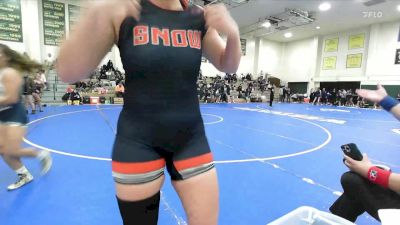 180 lbs Placement Matches (8 Team) - Pearla Hanna, Menlo A vs Maeli Howard, Snow