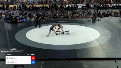 100 lbs Semis - Katey Valdez, CO vs Makennah Craft, OH