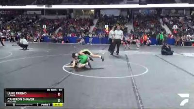 80 lbs Cons. Round 1 - Luke Friend, Turner vs Cameron Shaver, Mulvane