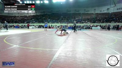 128 lbs Consi Of 16 #1 - Claire Carter, Tuttle High School Girls vs Brynn Prater, Westmoore Wresting