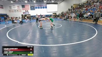 144 lbs Cons. Round 3 - Cody West, Lander Valley vs Colby Sandusky, Torrington