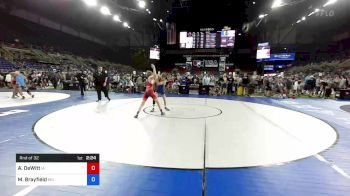 100 lbs Rnd Of 32 - Atlee DeWitt, Iowa vs Mason Brayfield, Missouri