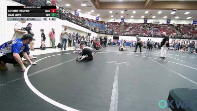 67 lbs Quarterfinal - Corbin Thigpen, Choctaw Ironman vs Liam Loya, Dumas Wrestling Club