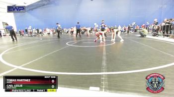 92 lbs Cons. Semi - Cael Leslie, Open Mats vs Tobias Martinez, Maize