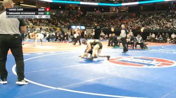 150 Class 2 lbs 3rd Place Match - Gaige Carr, Excelsior Springs vs Benjamin Schroeder, Father Tolton Regional Catholic