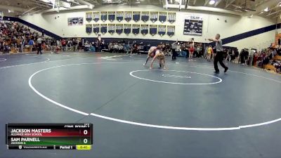 120 lbs Cons. Round 2 - Jackson Masters, Alliance High School vs Sam Parnell, Jackson A