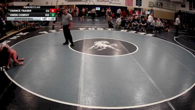 215 lbs Quarterfinal - Chance Yeager, Commodore Perry Hs vs Owen Conroy, Ringgold Hs