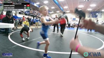 43 lbs Semifinal - Eagan Luxton, Bartlesville Wrestling Club vs Liam Williams, Heat