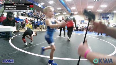 43 lbs Semifinal - Eagan Luxton, Bartlesville Wrestling Club vs Liam Williams, Heat