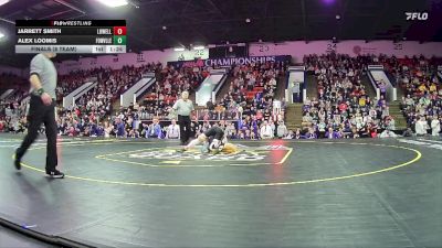 120 lbs Finals (8 Team) - Jarrett Smith, Lowell HS vs Alex Loomis, Fowlerville HS