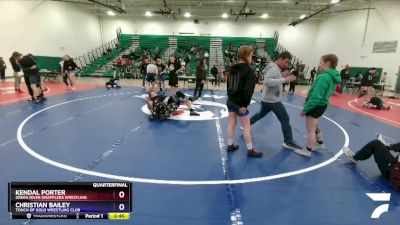 132 lbs Quarterfinal - Kendal Porter, Green River Grapplers Wrestling vs Christian Bailey, Touch Of Gold Wrestling Club