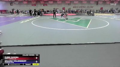 103 lbs Cons. Round 3 - Zurri Zamora, North Central (IL) vs Brianna Vollendroff, Chadron State