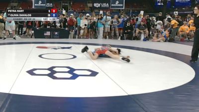 100 lbs Champ. Rd Of 32 - Petra Hart, Illinois vs Olivia Davalos, California