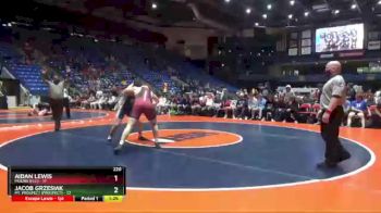 220 lbs Quarterfinals (8 Team) - Aidan Lewis, Moline (H.S.) vs Jacob Grzesiak, Mt. Prospect (Prospect)