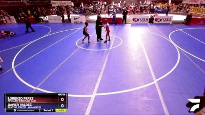 93 lbs Semifinal - Lorenzo Perez, Petaluma Wrestling Club vs Xavier Valdez, Beat The Streets - Los Angeles