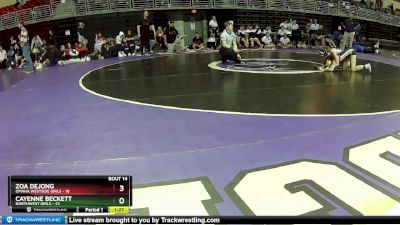 110 lbs Round 4 (8 Team) - Cayenne Beckett, Northwest Girls vs Zoa Dejong, Omaha Westside Girls