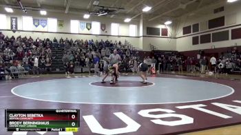 160 lbs Quarterfinal - Clayton Sebetka, Benton Community vs Brody Berninghaus, Center Point-Urbana