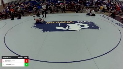 8U Boys - 43 lbs Quarters - Jeremiah Sanders, Red Cobra Wrestling Academy vs Lyam McKee, Utah