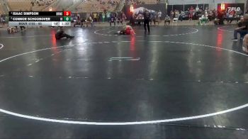 85 lbs Cons. Semi - Isaac Simpson, Big Red Wrestling Club vs Connor Schoonover, Iron Knights
