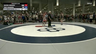 74 lbs Cons. Round 1 - Mavrik Gregory, Mount Vernon Wrestling Club vs Troy Shannon, Pembroke RTC