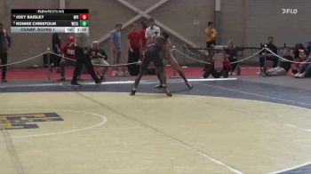 157 lbs Champ. Round 1 - Joey Baisley, Worcester Polytechnic vs Ronnie Christolin, Wesleyan (CT)
